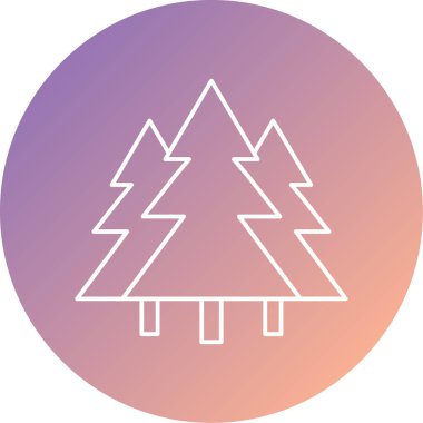 Bir ağaç simgesinin vektör illüstrasyonu