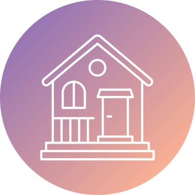 Ev. Web simgesi basit illüstrasyon