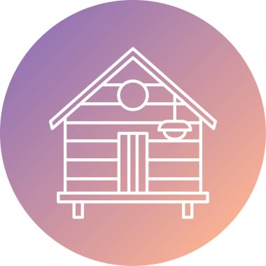 Çiftlik simgesinin vektör illüstrasyonu