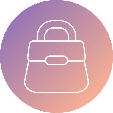 Güzel el çantası simgesinin vektör illüstrasyonu