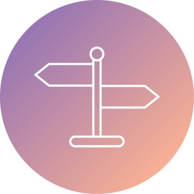 Yönün vektör illüstrasyonu Simgesi