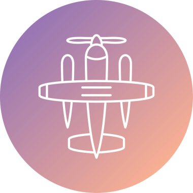 Uçak simgesinin vektör illüstrasyonu