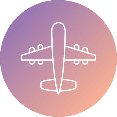 uçak ikonu vektör illüstrasyonu