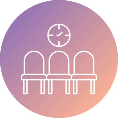 Sandalye simgesinin vektör illüstrasyonu