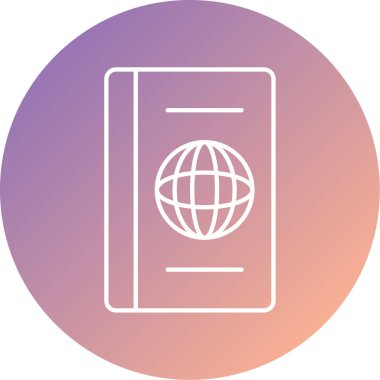 Uluslararası pasaport simgesinin vektör illüstrasyonu