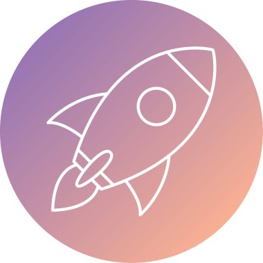 roket ikonu vektör illüstrasyonu