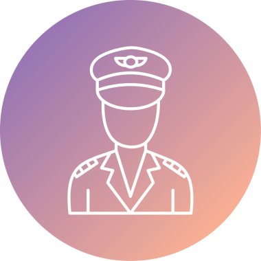 Bir polis simgesinin vektör illüstrasyonu