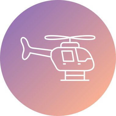 Bir helikopter simgesinin vektör illüstrasyonu