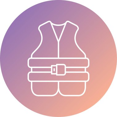 Eşsiz yelek Vektör Kabartma Simgesi