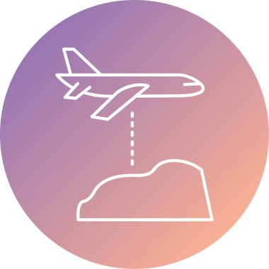 Uçak. Web simgesi vektör illüstrasyonu