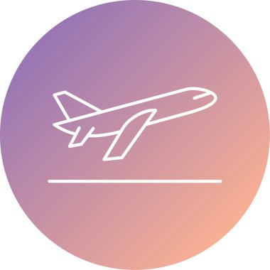 Uçak simgesinin vektör illüstrasyonu