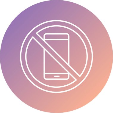 Telefon simgesi olmayan vektör illüstrasyonu