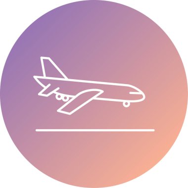 uçak ikonu vektör illüstrasyonu