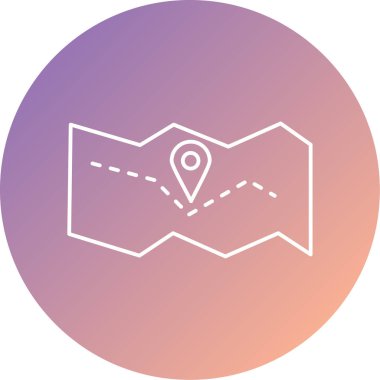 harita simgesinin vektör illüstrasyonu