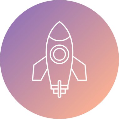 roket ikonu vektör illüstrasyonu