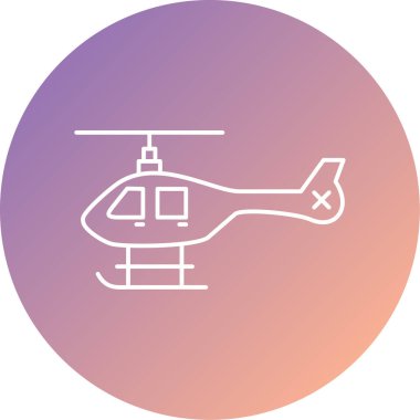 Helikopter. Web simgesi basit illüstrasyon