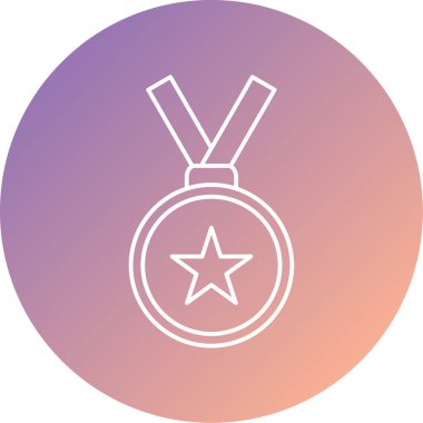 Madalya. Web simgesi basit illüstrasyon