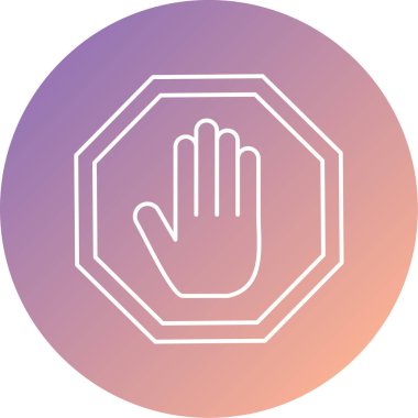 Bir dur simgesinin vektör illüstrasyonu