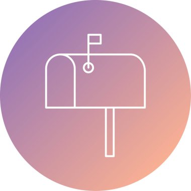 vektör çizim tek posta simgesini