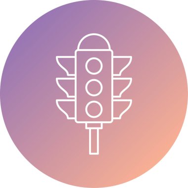 Trafik ışığı simgesi, vektör illüstrasyonu