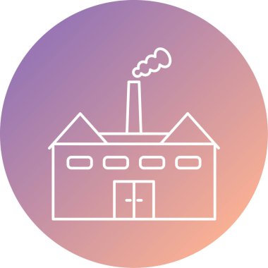 Fabrika simgesi, vektör illüstrasyonu