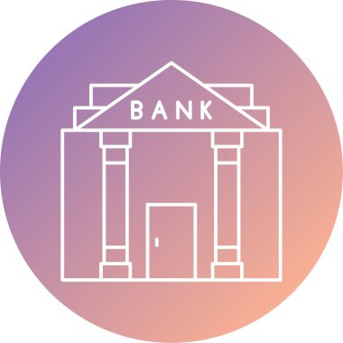 Banka simgesinin vektör illüstrasyonu