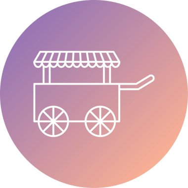 Alışveriş arabası simgesi, vektör illüstrasyonu