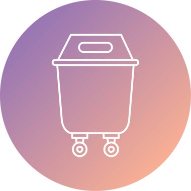 Benzersiz çöp vektörü simgesi