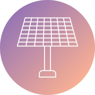 Güneş paneli simgesinin vektör illüstrasyonu