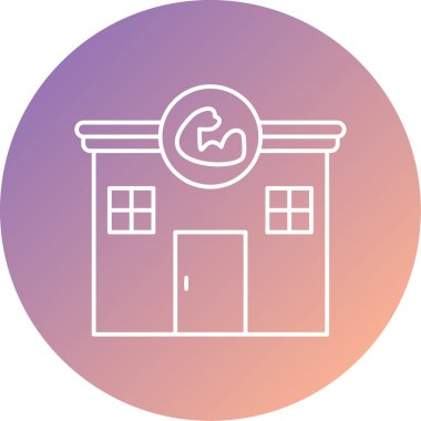 Modern yapı simgesinin vektör illüstrasyonu