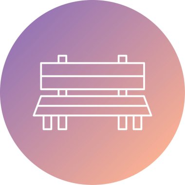 Yedek kulübesi Web simgesi basit illüstrasyon