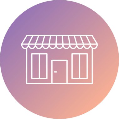 Dükkan. Web simgesi basit illüstrasyon
