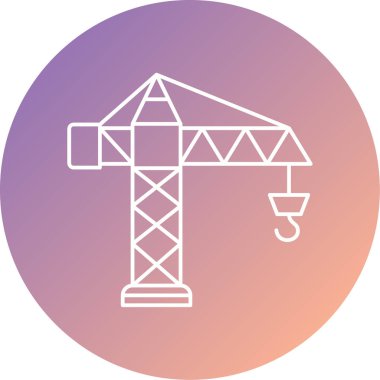 İnşaat vinç simgesi. vektör çizim