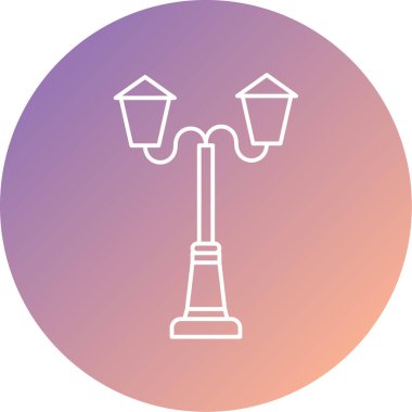 Sokak lambası simgesinin vektör illüstrasyonu