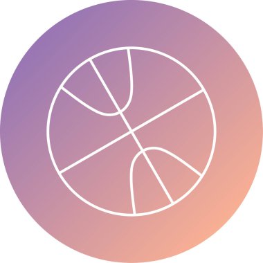 Soyut arkaplanda basketbol simgesi izole edildi