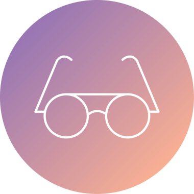 Gözlük. Web simgesi basit illüstrasyon