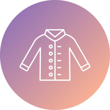 Eşsiz Ceket Vektör Satırı Simgesi