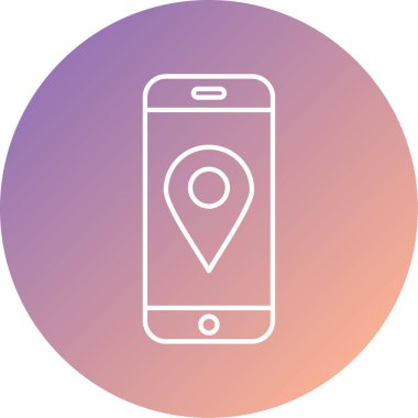 Cep telefonu. Web simgesi basit illüstrasyon