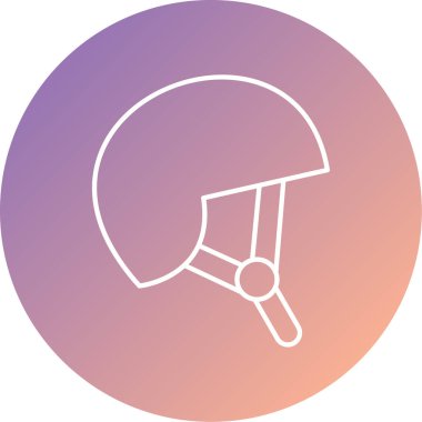 Miğfer. Web simgesi basit illüstrasyon