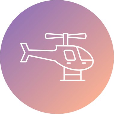 Bir helikopter simgesinin vektör illüstrasyonu