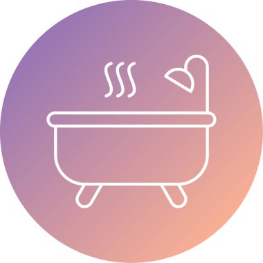 Küvet. Web simgesi basit illüstrasyon