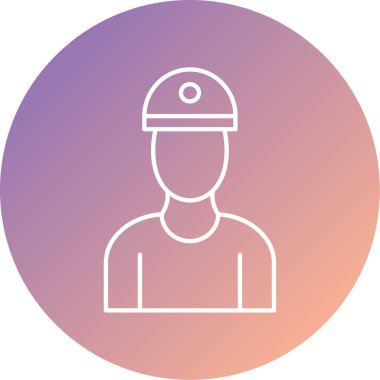 Modern b 'nin vektör illüstrasyonu asker ikonundan yoksun