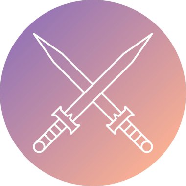 kılıç simgesi vektör illüstrasyonu