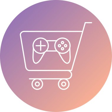 Alışveriş arabası vektör simgesi