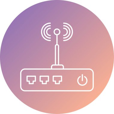router web simgesi basit illüstrasyon