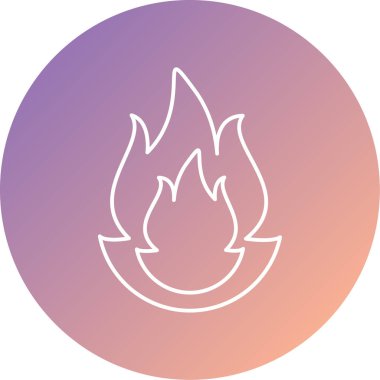 kamp ateşi web simgesi basit illüstrasyon