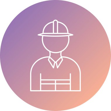 İnşaat işçisi simgesinin vektör illüstrasyonu