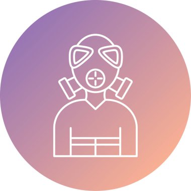 Maske takan bir adamın vektör çizimi