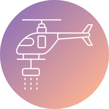 Bir helikopter simgesinin vektör illüstrasyonu