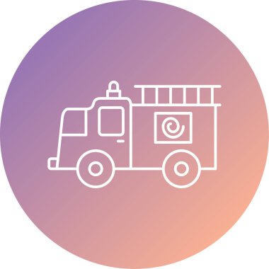 Tek bir kamyon simgesinin vektör çizimi